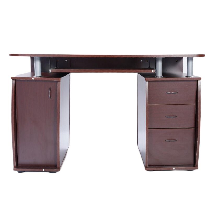 Winado 47.3-Inches Brown Traditional Pine Computer desk - Image 3