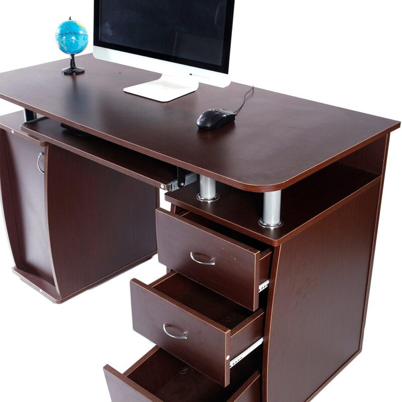 Winado 47.3-Inches Brown Traditional Pine Computer desk - Image 7