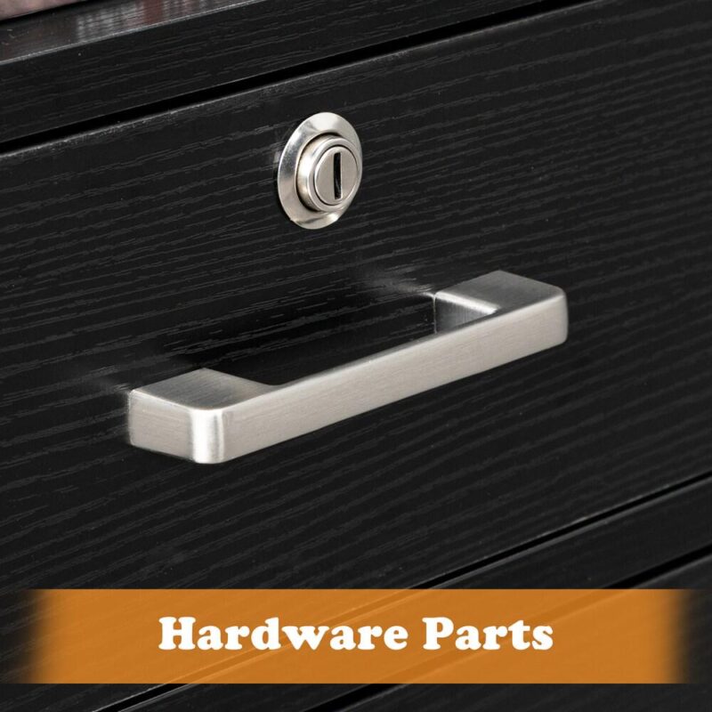 Winado Black 4 -Drawer 40.95-Inches File Cabinet - Image 4