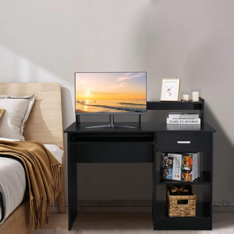 Winado Computer Desk 43.31-Inches Black Modern/Contemporary Computer desk - Image 8