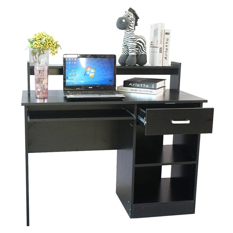Winado Computer Desk 43.31-Inches Black Modern/Contemporary Computer desk - Image 3