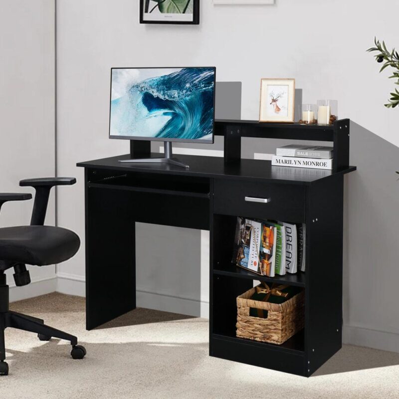 Winado Computer Desk 43.31-Inches Black Modern/Contemporary Computer desk - Image 10
