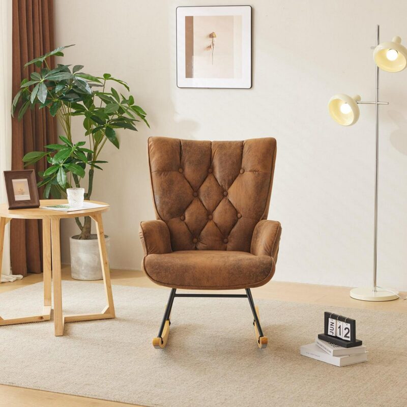 Winado Modern Brown Rocking Chair - Image 7