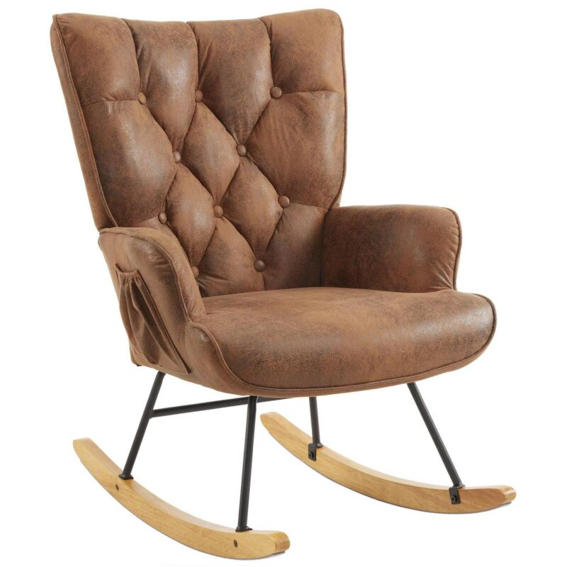 Winado Modern Brown Rocking Chair