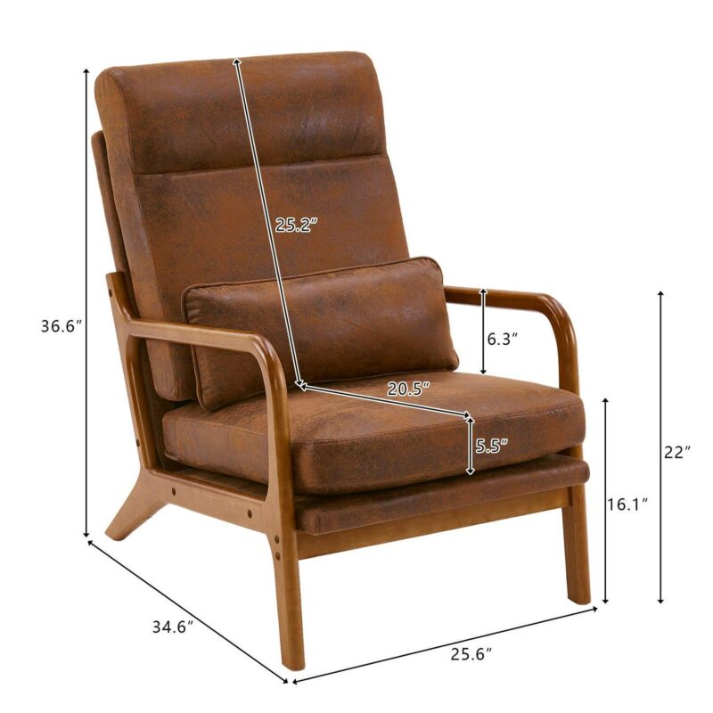 Winado Modern Brown Accent Chair - Image 8