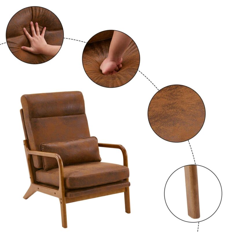 Winado Modern Brown Accent Chair - Image 3