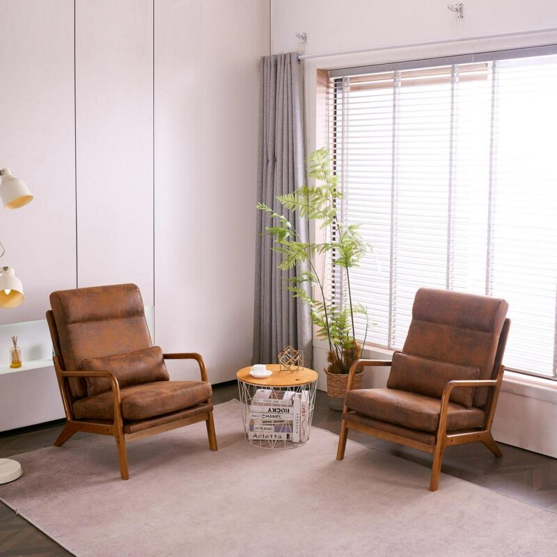 Winado Modern Brown Accent Chair - Image 4