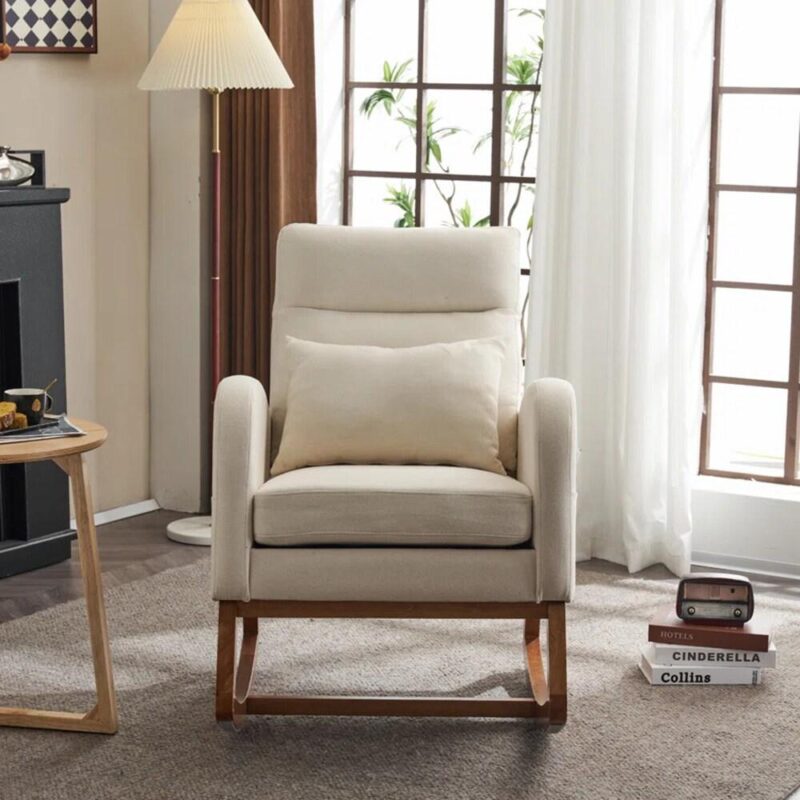 Winado Modern Off-white Chenille Accent Chair - Image 2