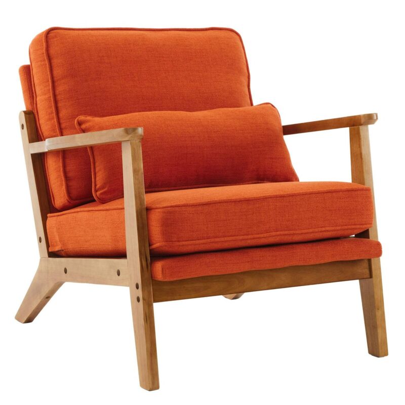 Winado Modern Orange Linen Accent Chair