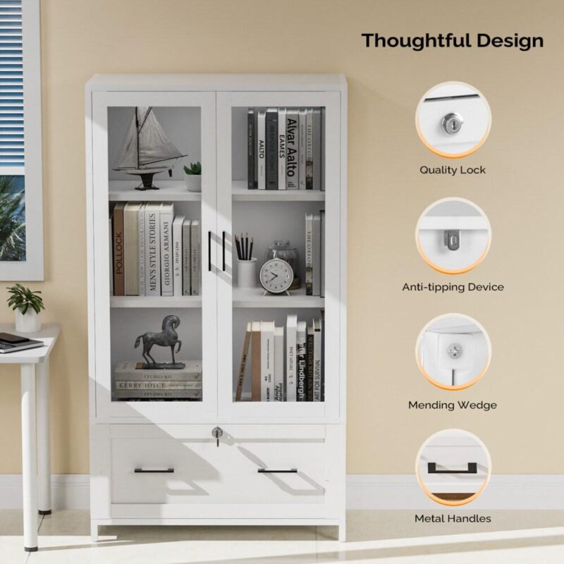 Winado White 18.89-Inches File Cabinet - Image 8