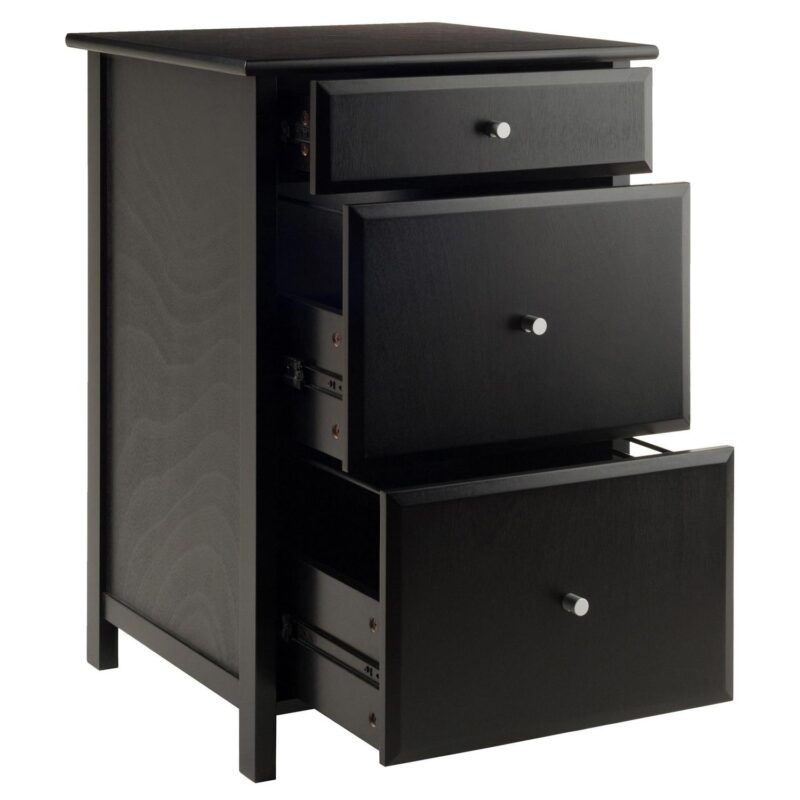 Winsome Wood Delta Black 20.87-Inches File Cabinet - Image 2