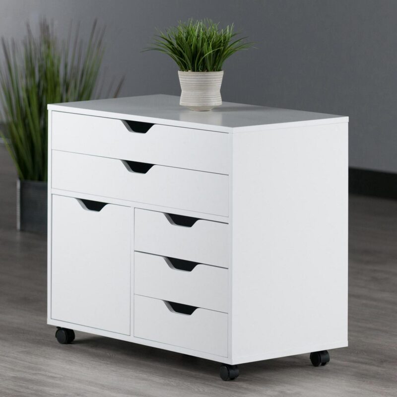 Winsome Wood Halifax White 5 -Drawer 30.71-Inches File Cabinet - Image 9