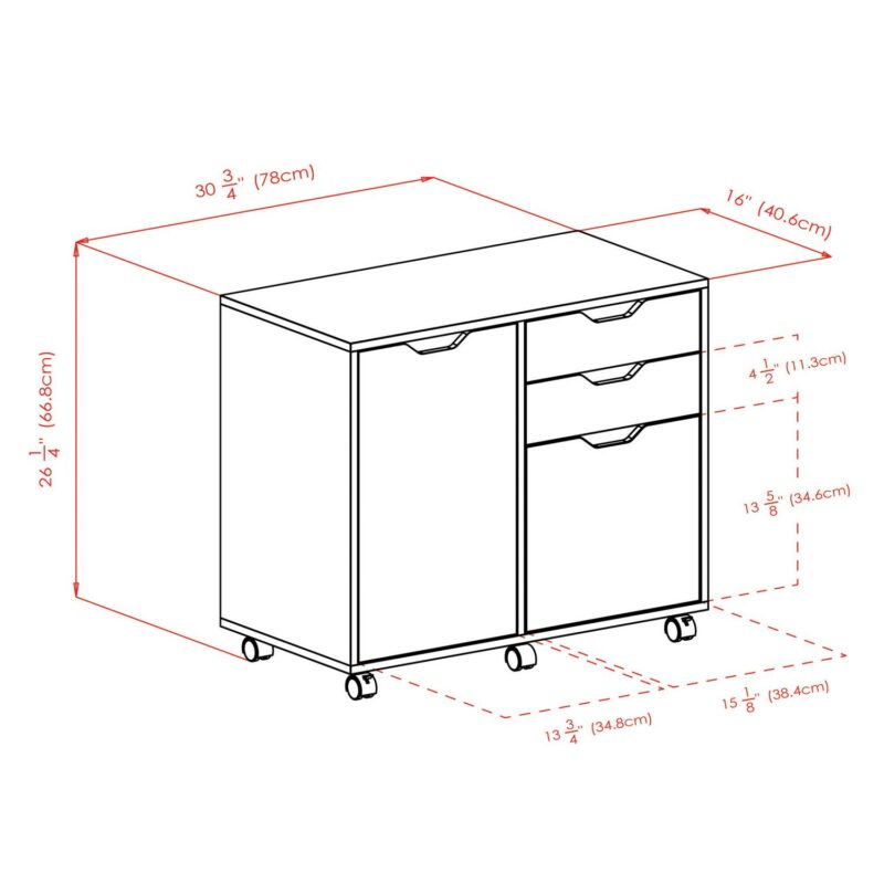 Winsome Wood Halifax White 2 -Drawer 30.71-Inches File Cabinet - Image 10