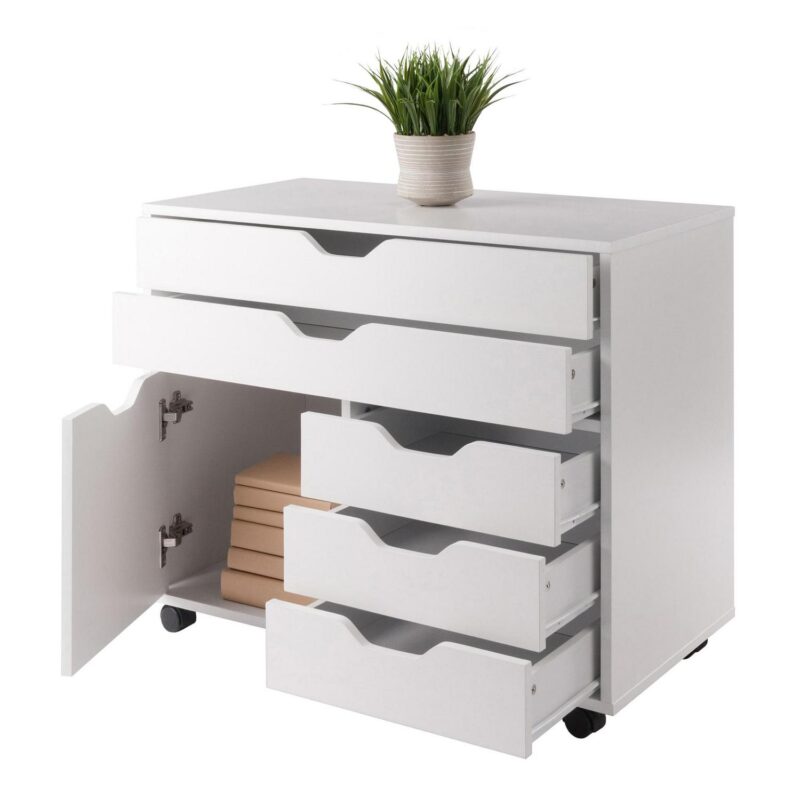 Winsome Wood Halifax White 5 -Drawer 30.71-Inches File Cabinet - Image 8