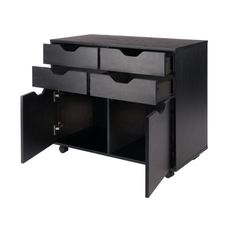 Winsome Wood Halifax Black 4 -Drawer 32.13-Inches File Cabinet - Image 2