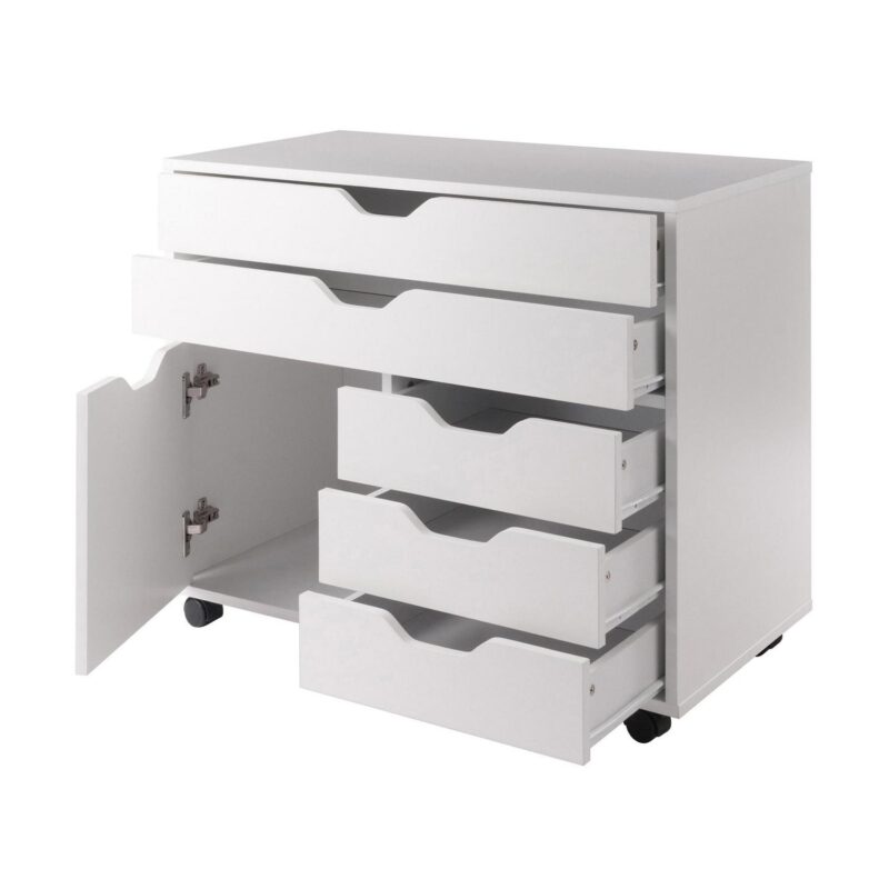 Winsome Wood Halifax White 5 -Drawer 30.71-Inches File Cabinet - Image 2