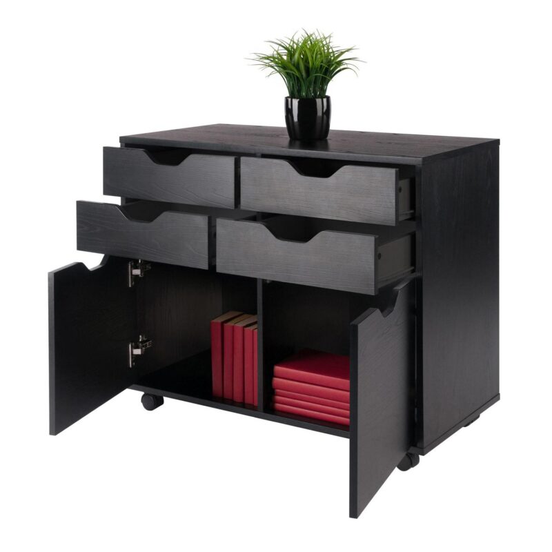 Winsome Wood Halifax Black 4 -Drawer 32.13-Inches File Cabinet - Image 8