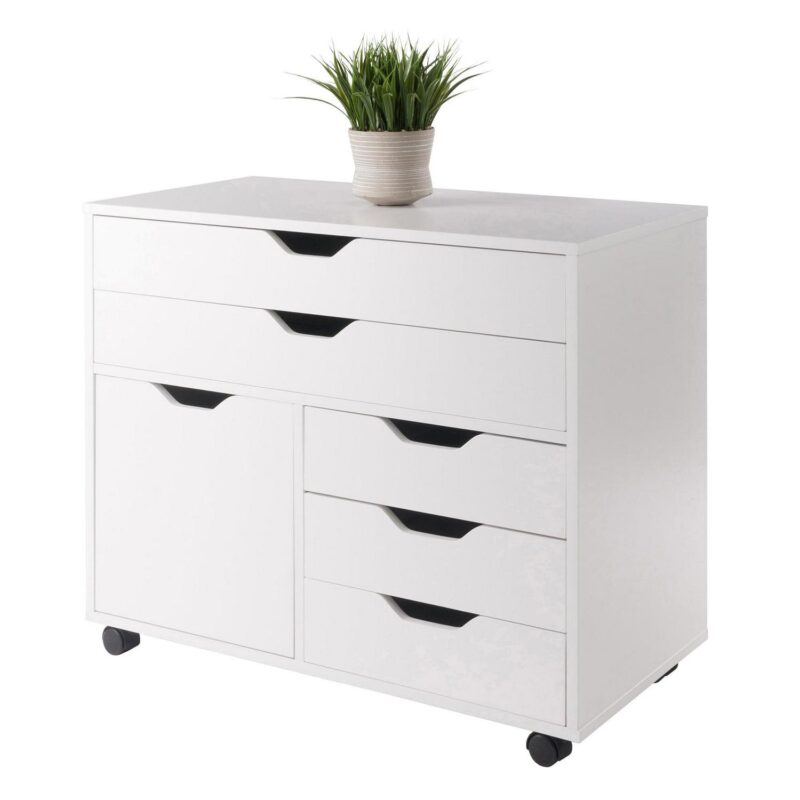 Winsome Wood Halifax White 5 -Drawer 30.71-Inches File Cabinet - Image 7