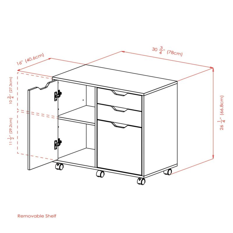Winsome Wood Halifax White 2 -Drawer 30.71-Inches File Cabinet - Image 11