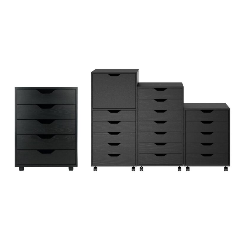 Winsome Wood Halifax Black 5 -Drawer 19.21-Inches File Cabinet - Image 10