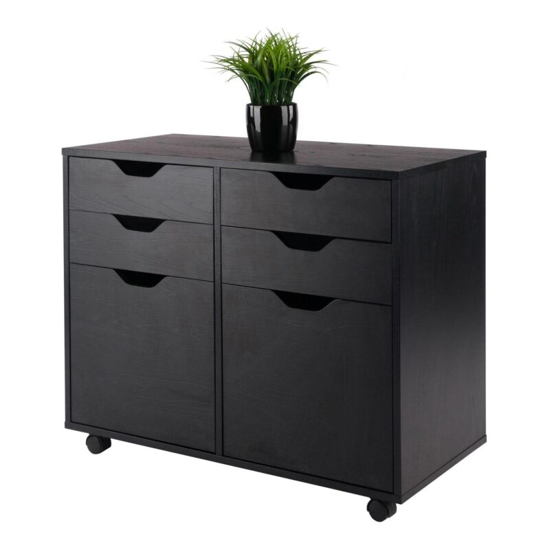 Winsome Wood Halifax Black 4 -Drawer 32.13-Inches File Cabinet - Image 7