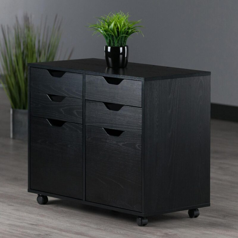 Winsome Wood Halifax Black 4 -Drawer 32.13-Inches File Cabinet - Image 9