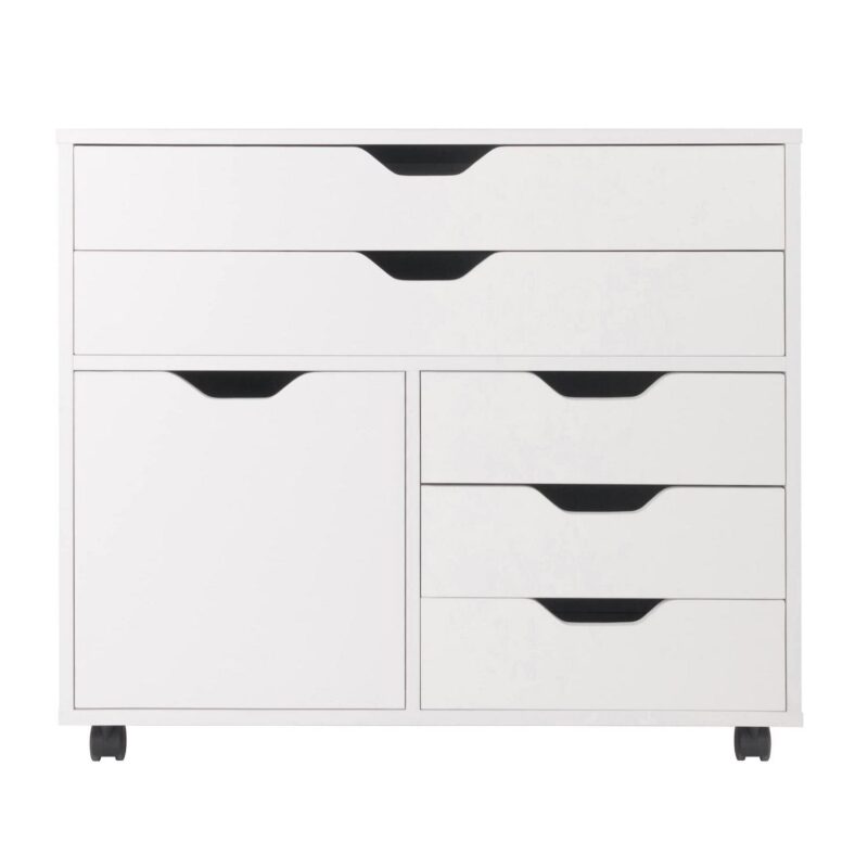 Winsome Wood Halifax White 5 -Drawer 30.71-Inches File Cabinet - Image 3