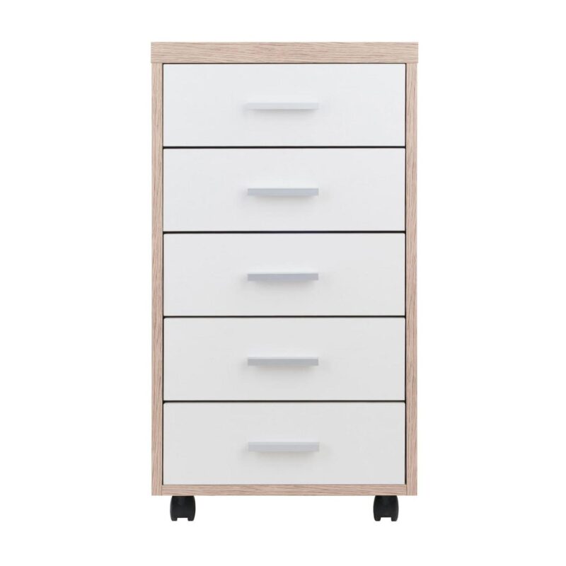 Winsome Wood Kenner Reclaimed wood and white Office Cabinet - Image 3