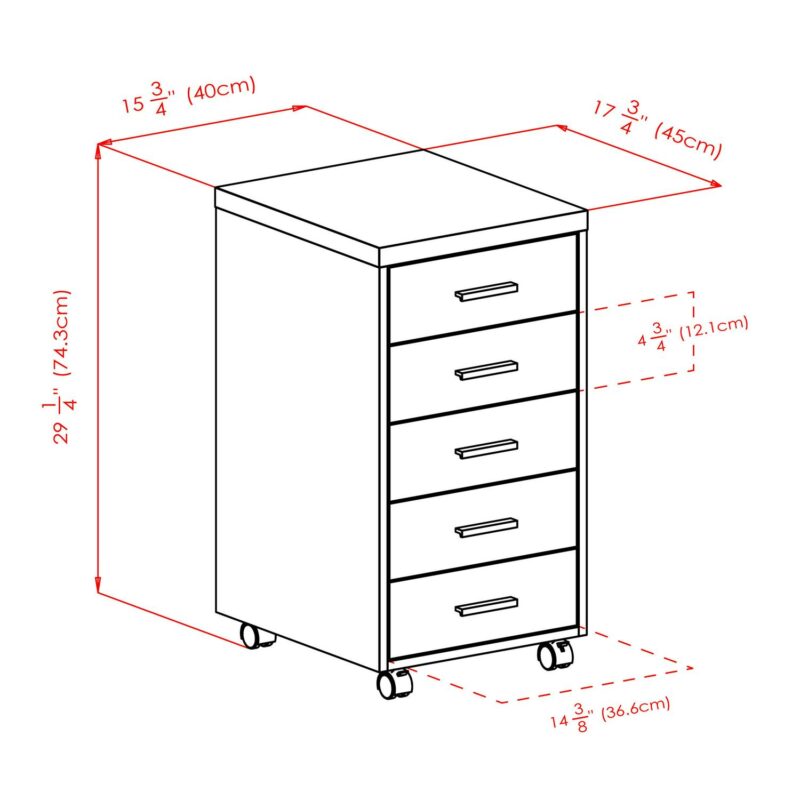 Winsome Wood Kenner Reclaimed wood and white Office Cabinet - Image 9