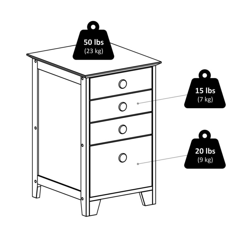 Winsome Wood Studio Honey 4 -Drawer 18.27-Inches File Cabinet - Image 9