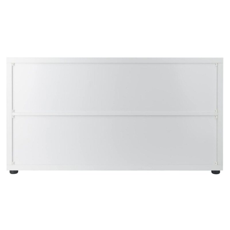 Winsome Wood White Composite 4 -Shelf Modular Bookcase with Doors ( 48.31-Inches W x 25.98-Inches H x 11.65-Inches D ) Finished - Image 5