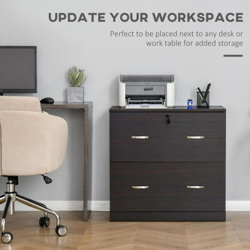 ZAKLOOP Brown 2 -Drawer 16.5 File Cabinet - Image 8