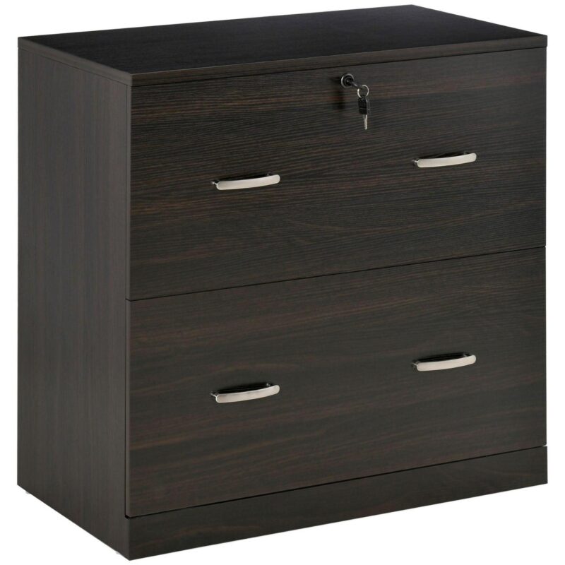 ZAKLOOP Brown 2 -Drawer 16.5 File Cabinet