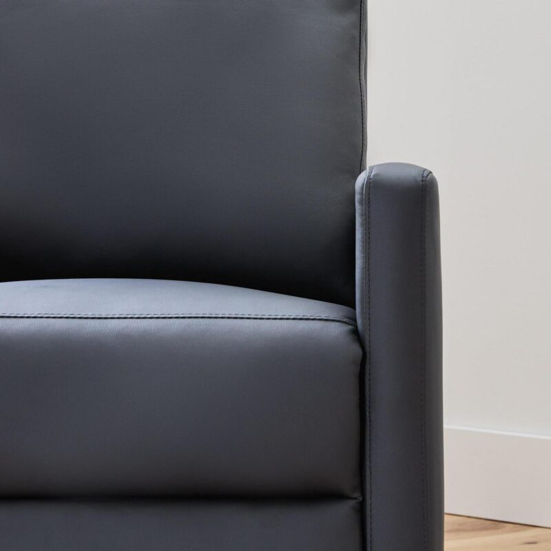 allen + roth Faux Leather, Black Faux leather Upholstered Recliner - Image 5