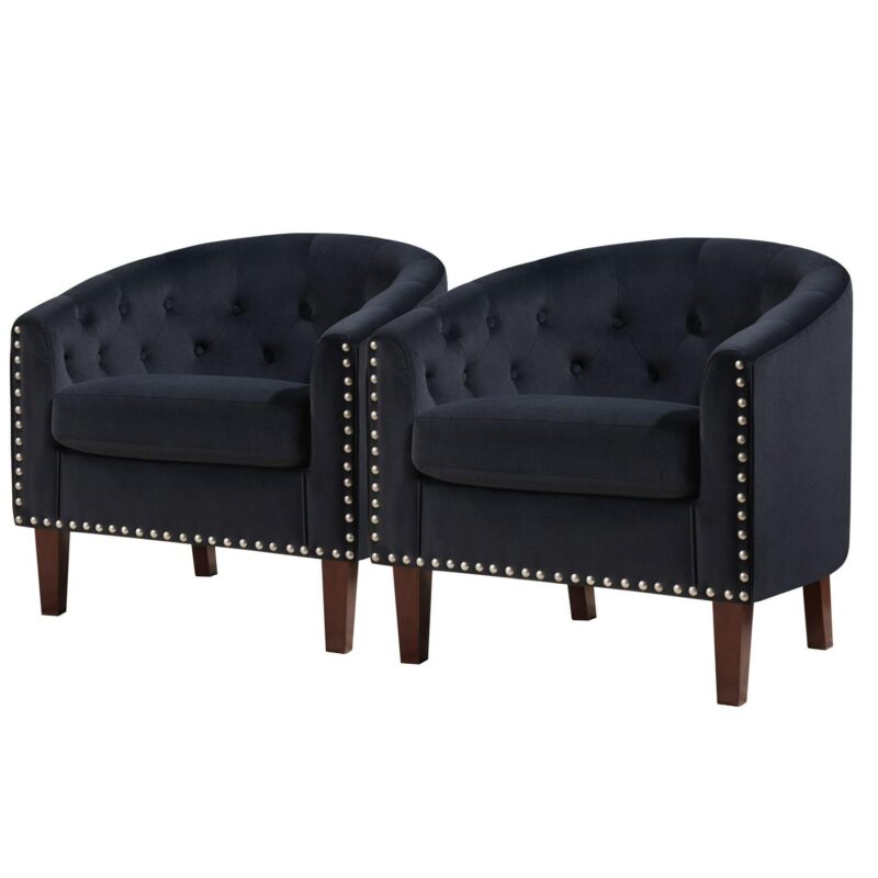 prilinex Modern Black Faux leather Club Chair - Image 9