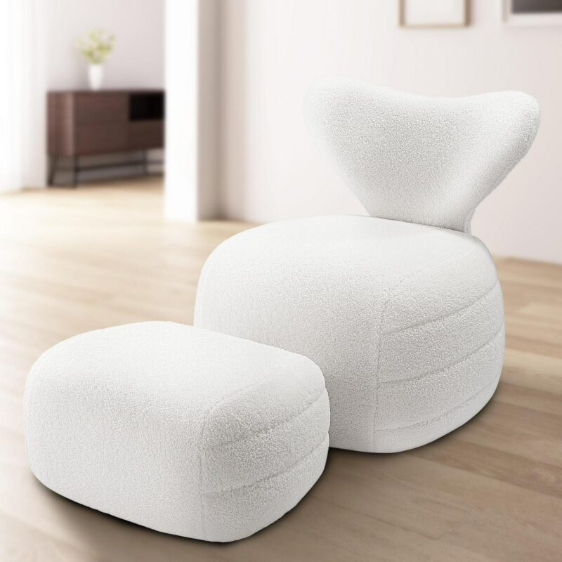prilinex Modern White Accent Chair