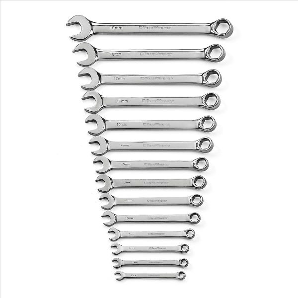 14 Piece Full Polish Comb Wrench Set 6 Pt Metric