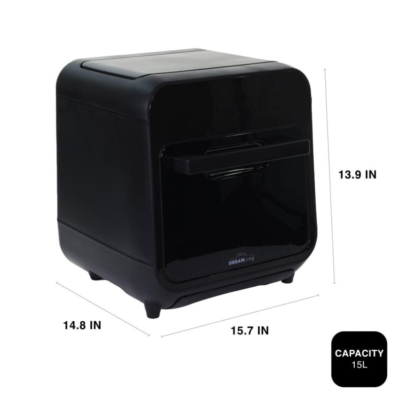 15.9-qt. 3-in-1 Air Fryer Oven with Steam, in Black - Image 2