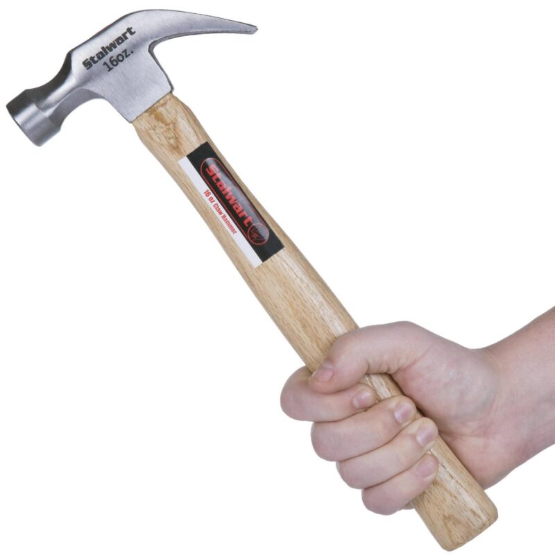 16 Ounce Claw Hammer a Basic Hand Tool for DIY and Woodworking with Natural Wood Anti-Vibration Handle and Drop Forged Head by Stalwart (Set of 20) - Image 3