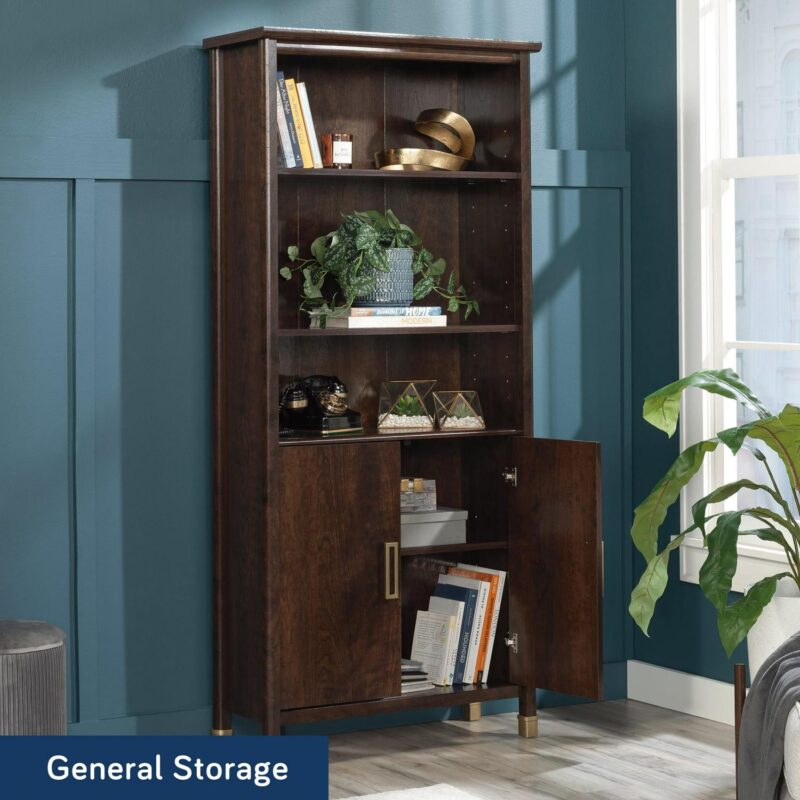1934 Collection, by SauderBookcase with Doors, Deco Cherry Finish - Image 5