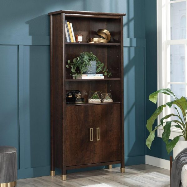 1934 Collection, by SauderBookcase with Doors, Deco Cherry Finish