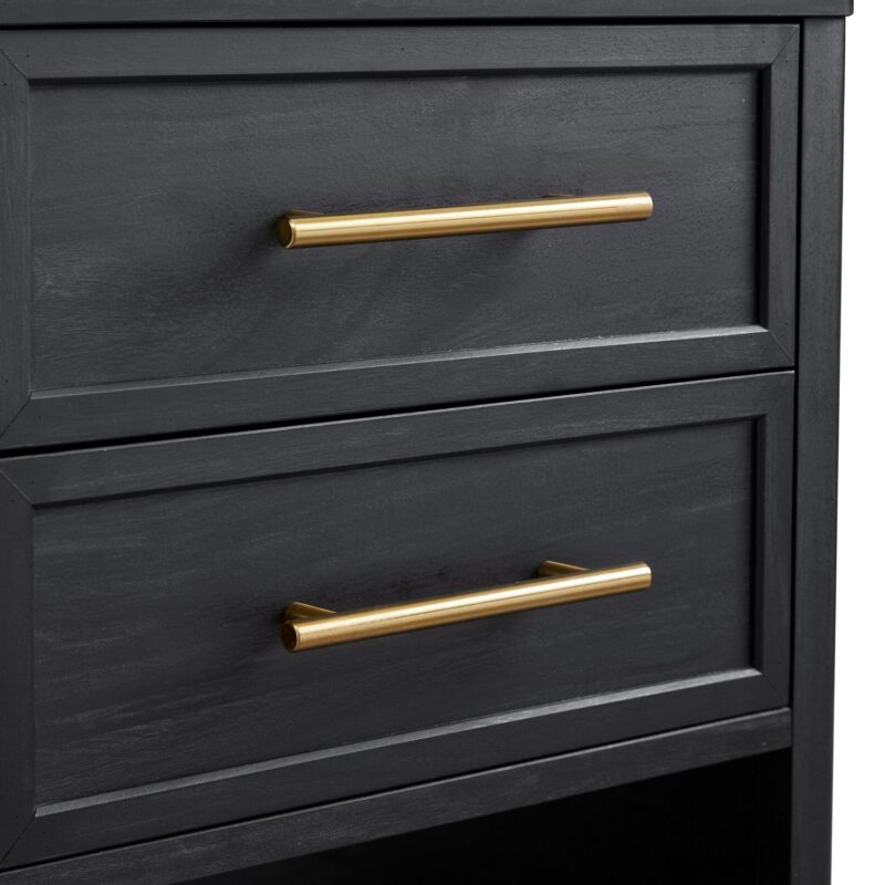 (2 pack) Better Homes and Gardens Oaklee 2-Drawer Nightstand, Charcoal Finish - Image 8