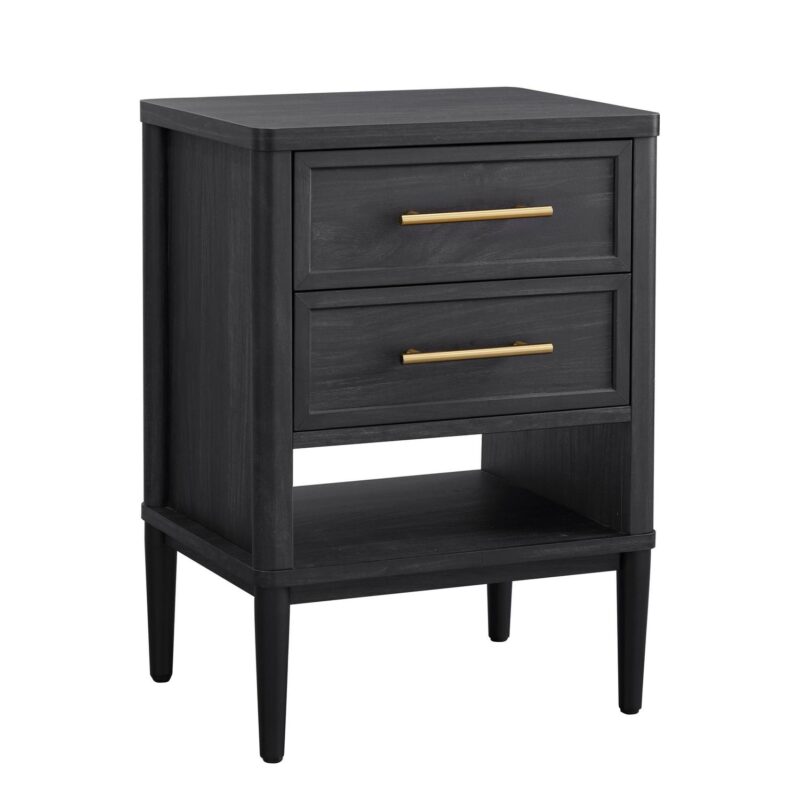 (2 pack) Better Homes and Gardens Oaklee 2-Drawer Nightstand, Charcoal Finish - Image 4