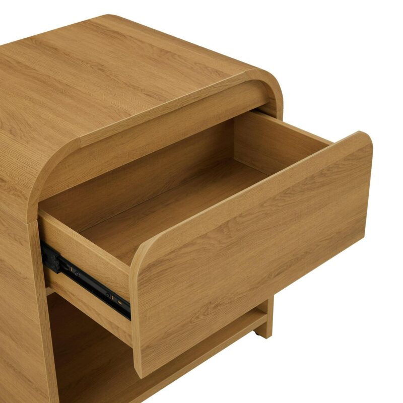 (2 pack) Better Homes and Gardens Juliet Nightstand with USB, Light Honey Finish - Image 7