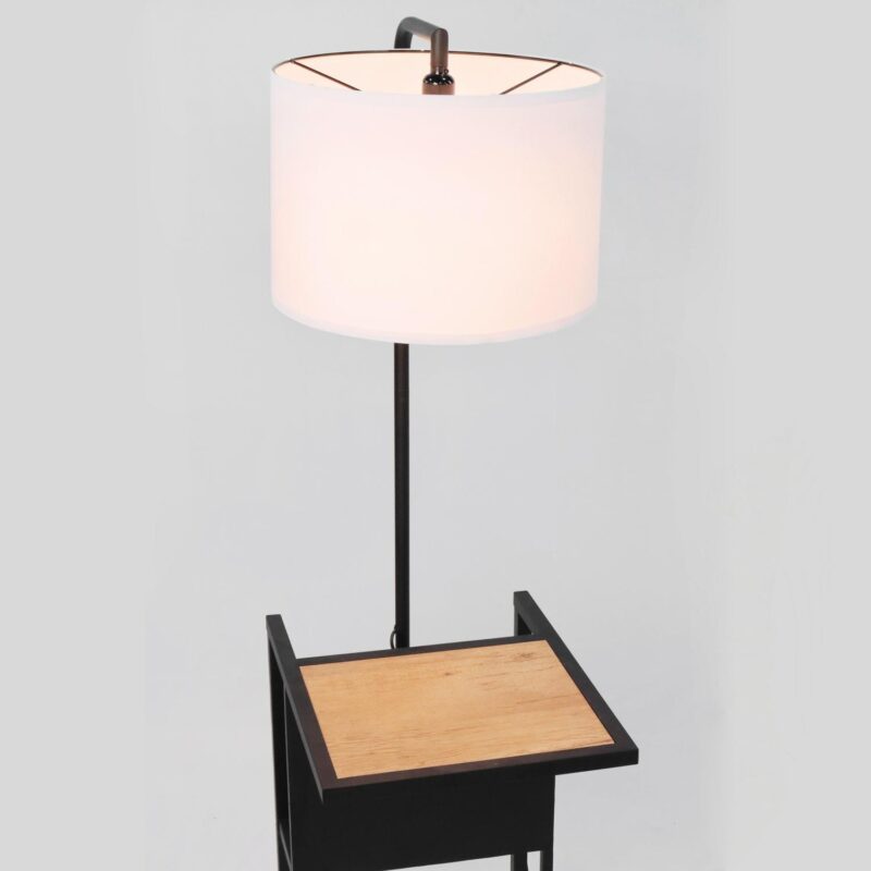 (2 pack) Better Homes and Gardens Brand Matte Black Floor Lamp with Magazine Rack - Image 6