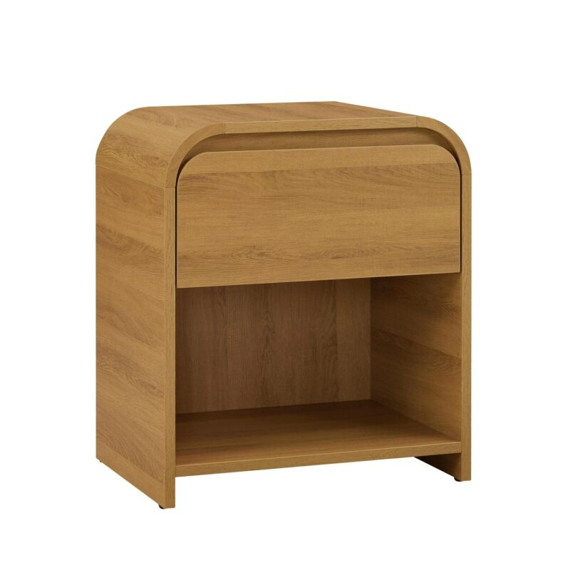 (2 pack) Better Homes and Gardens Juliet Nightstand with USB, Light Honey Finish - Image 3