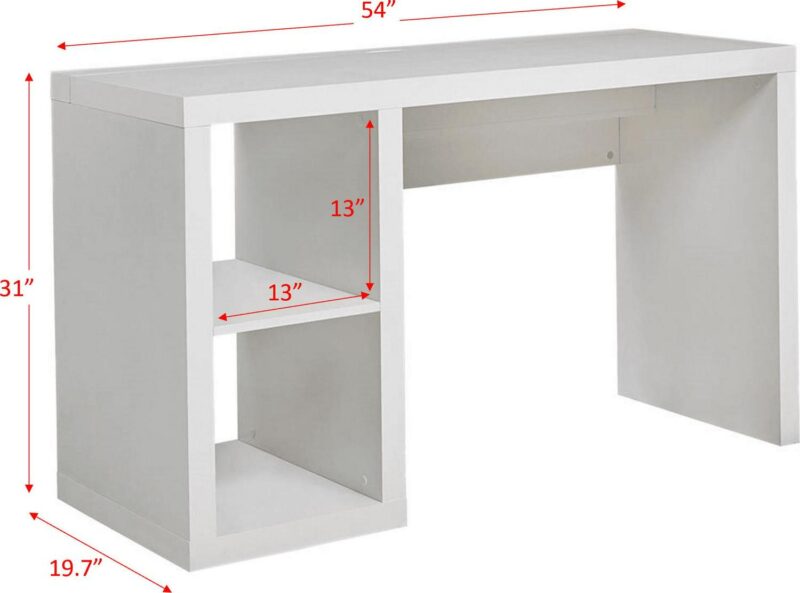 (2 pack) Better Homes and Gardens Cube Storage Office Desk, Rustic Gray - Image 6