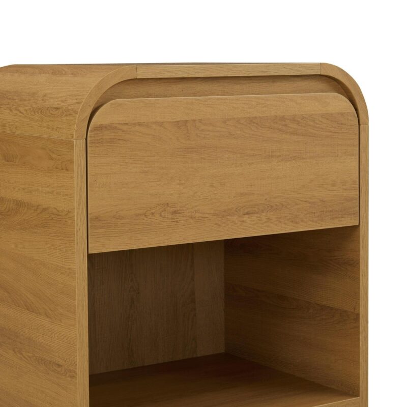 (2 pack) Better Homes and Gardens Juliet Nightstand with USB, Light Honey Finish - Image 6