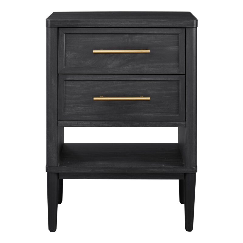 (2 pack) Better Homes and Gardens Oaklee 2-Drawer Nightstand, Charcoal Finish - Image 7
