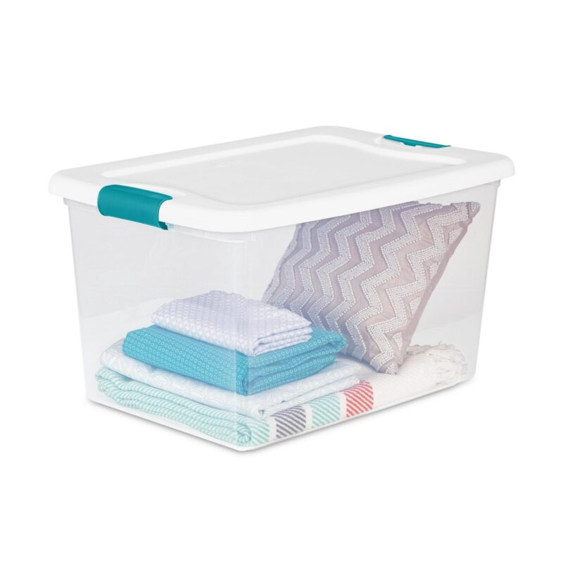 (2 pack) Sterilite 64 Qt. Latching Box Plastic, White, Set of 6 - Image 15